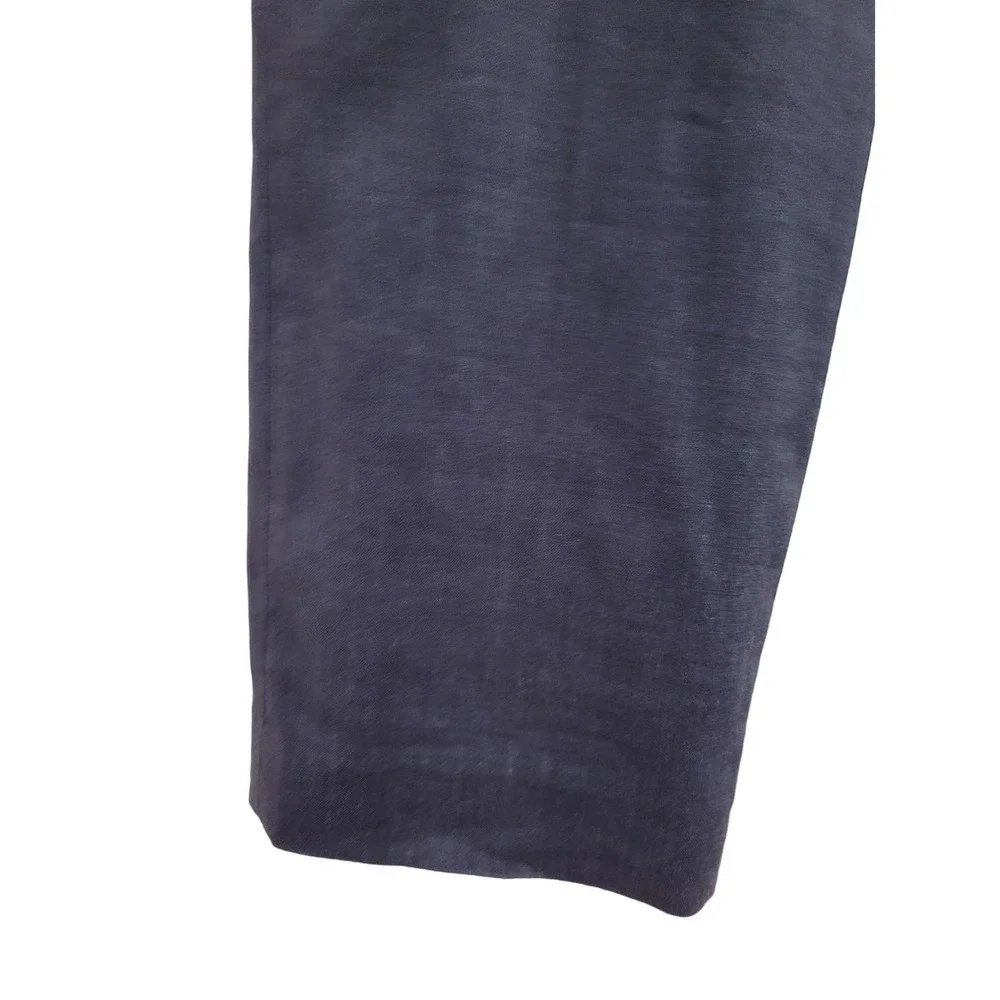 Express Innovator Blue Navy Dress Pants Linen Blend Trousers 30 32